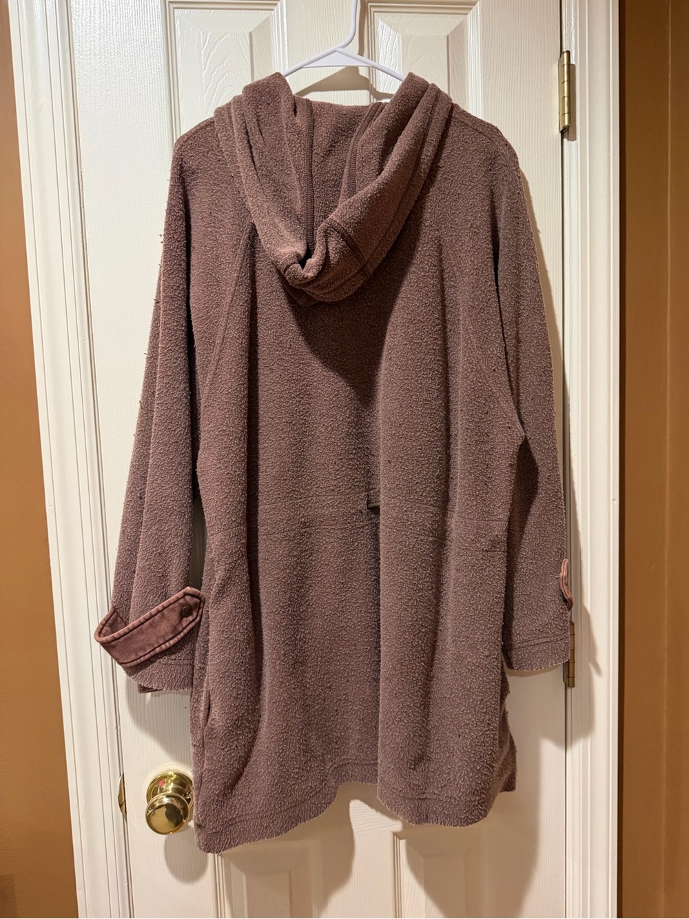 Free People Cozy Hooded Pullover Sweater Dress in Mauve Brown - Picture 4 of 4